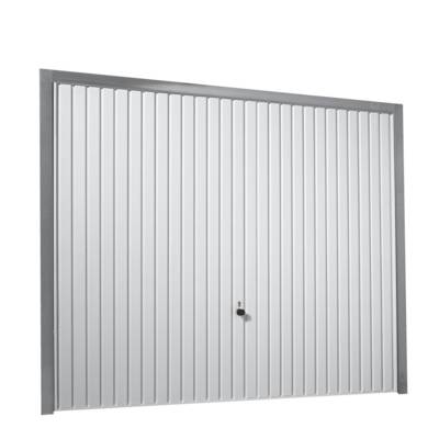 Porte de garage basculante D114 métallique sans rail blanc RAL9016 - Gedimat - TUBAUTO