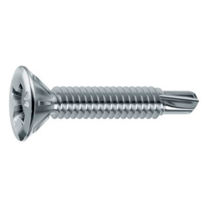 Vis MUSTAD Drillex pour PVC - Tête fraisée réduite Philips - Ø3.9x13 mm - Boite de 1000 - Chromiting - SP448A390130C8C - Maxoutil