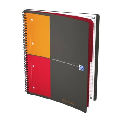 Cahier ACTIVEBOOK A5+ Quadrillé 5x5 80F 90g polypro + intercalaire - OXFORD