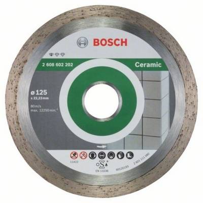 Disque à tronçonner diamanté BOSCH Standard Spécial Céramique 125X22.23 MM - 2608602202 - Maxoutil