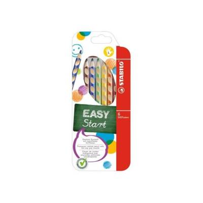Etui de 6 Crayons de couleur ergonomique EASYcolors Start Gaucher