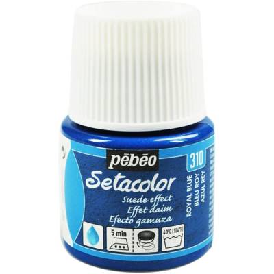 Flacon 45ml Peinture textile effet Daim Bleu royal