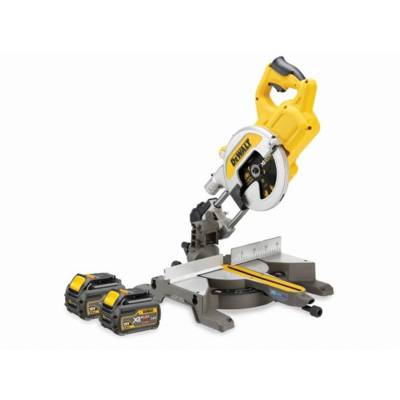 Scie à onglets DEWALT - FLEXVOLT - 54 V XR 2 Batteries 6.0Ah, chargeur - DCS777T2 - Maxoutil