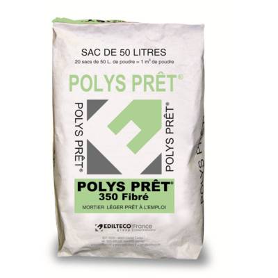 Mortier léger fluide prêt à l'emploi POLYS PRET 350 kg/m3 - sac de 50 litres - Gedimat