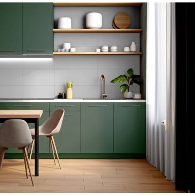 Joue d'habillage de cuisine MATCHA vert satin - Gedimat - BCD