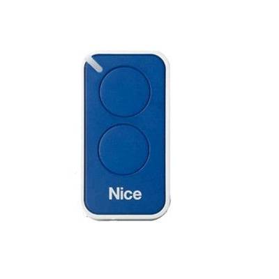 Emetteur de télécommande bleu NICE 2 canaux pour portail et porte de garage - INTI2B
