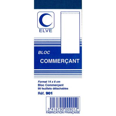 Bloc COMMERCANT 60 x 140 mm 100 Feuillets Lot de 10