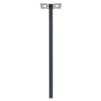 Pied elliptique à sceller en alu anodisé - gris anthracite RAL 7016 - Gedimat