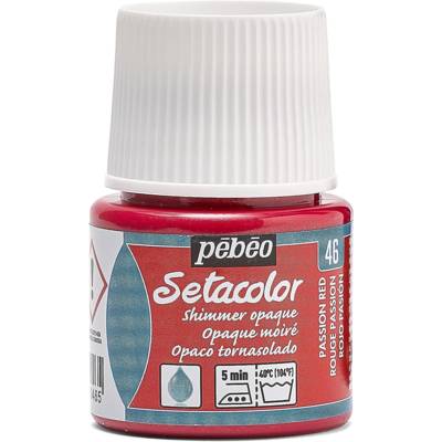 Flacon 45 ml Peinture SETACOLOR opaque Textiles Rouge Passion moiré - PÉBÉO