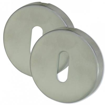 Rosace MEDIUM finition inox mat avec trou de serrure - Gedimat - DT 2000
