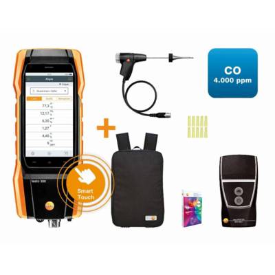 Testo 300 initial avec imprimante + connecteur bluetooth + sac à dos, O2, CO jusqu'à 4 000 ppm - TESTO - 0564 3002 96 - Maxoutil