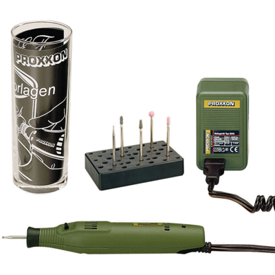 SET de gravure avec graveur GG 12 à moteur spécial DC silencieux et durable - PROXXON - 28635