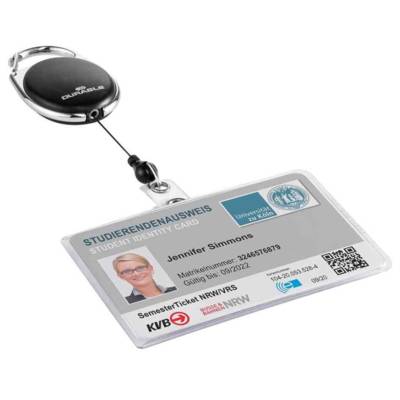 Porte-badge avec enrouleur STYLE pour 1 badge