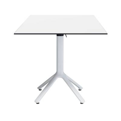 Table rabattable pied blanc 70x70cm blanc - terrasse - RestooTab