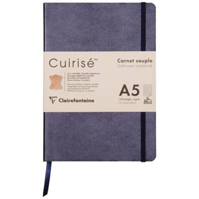 CUIRISÉ Carnet souple A5, 144 pages lignées - Pétrole