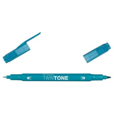 Feutre Dessin Double Pointe 0,8 et 0,3 mm TwinTone turquoise - TOMBOW