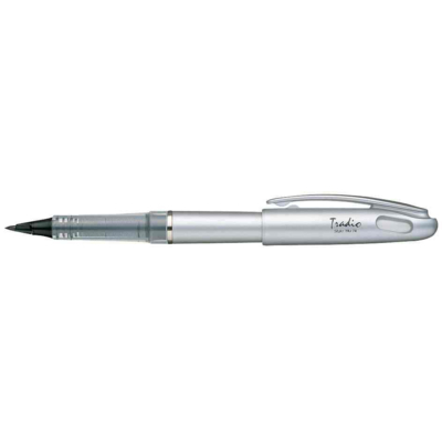 Feutre plume Tradio TRJ74 corps gris Alu encre Noire