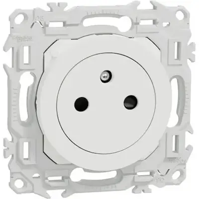 Lot de 108 prises odace 2P+T affleurantes Blanc craie - SCHNEIDER - S920052P - Schneider Electric