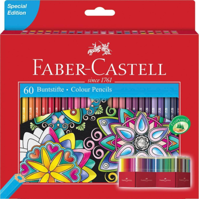 Etui de 60 crayons de couleur hexagonaux CASTLE - Faber-Castell