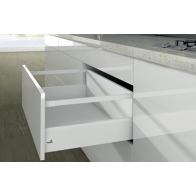 Casserolier Arcitech HETTICH - P.450 H.250/126mm - blanc sans coulisse avec tringle - 9149401 - HETTICH FRANCE