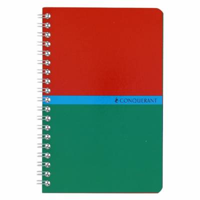 Carnet reliure spirale 11x17 cm 100 pages petits carreaux papier 70g