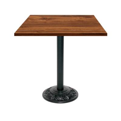 Table pied noir 70x70cm chene hunton - intérieur - RestooTab