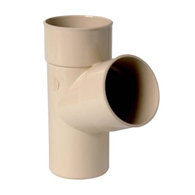Culotte PVC pour tube de descente de gouttière NICOLL diam.100mm angle 67°30 mâle femelle coloris sable - Gedimat