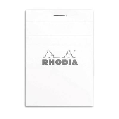 Bloc WHITE Agrafé N° 11 Format A7 Quadrillé 5x5 80g Blanc