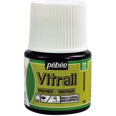 Flacon 45ml peinture VITRAIL transparent GREENGOLD