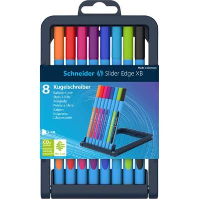 Stylo à bille Slider Edge XB colours Box 8 pièces