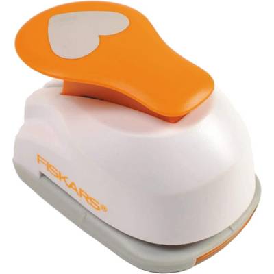 Perforatrice à levier Modèle "coeurs" 19mm blanc / orange