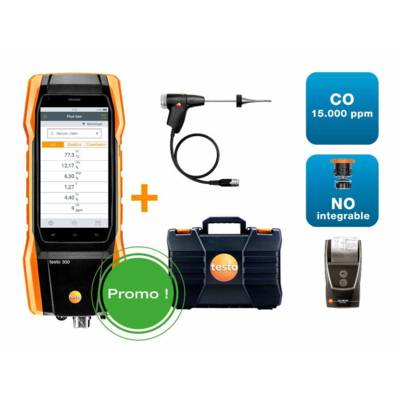 Lot premium analyseur de combustion avec imprimante 300 - TESTO - 0564 3004 81 - Maxoutil