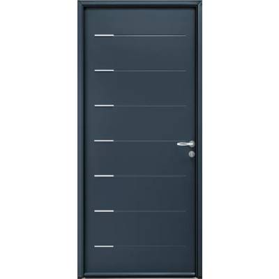 Porte d'entrée acier DREAM acier 48 bleu dormant 54 mm - 215 x 90 cm - Gedimat - BELM