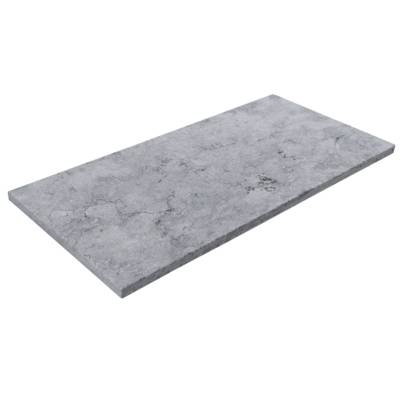 Margelle droite pierre naturelle ROYAL Grey - 61 x 33 x 3,2 cm - Gedimat - DISTRIMAT