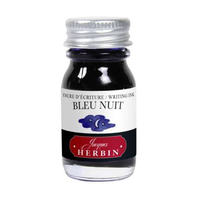 Flacon d' Encre Stylo plume Ecriture et Dessin 10ml Bleu nuit - HERBIN