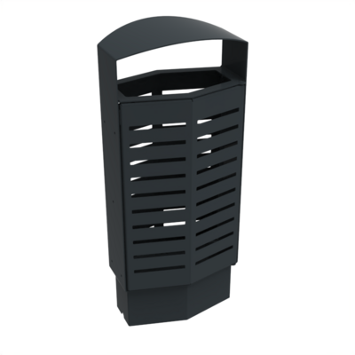 Corbeille 70 Litres simple flux Eidos Evolution porte sac fixation sur socle