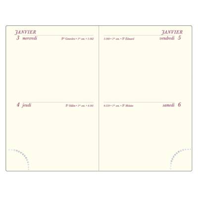 Recharge avec répertoire 2 jours 115x75 mm