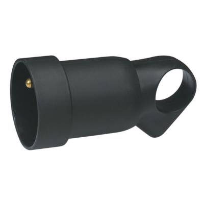 Fiche femelle avec terre avec anneau noir 16A 250V - Gedimat - LEGRAND