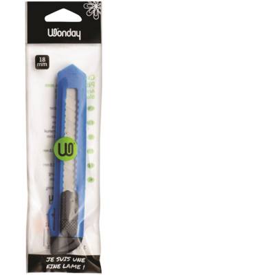 Cutter plastique 18 mm - Blocage manuel - Embout casse-lame