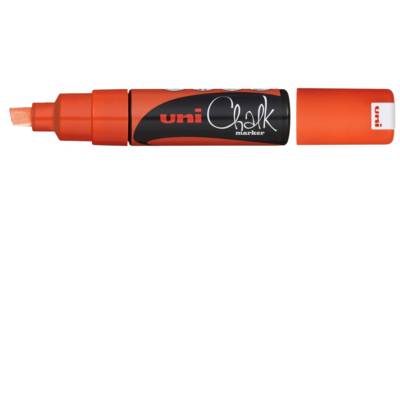 Marqueur craie Pointe biseautée large CHALK Marker PWE8K 8mm Orange Fluo