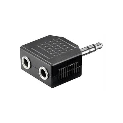 Adaptateur Jack 3,5 mm Stéréo 2 x Femelle - 1 Mâle