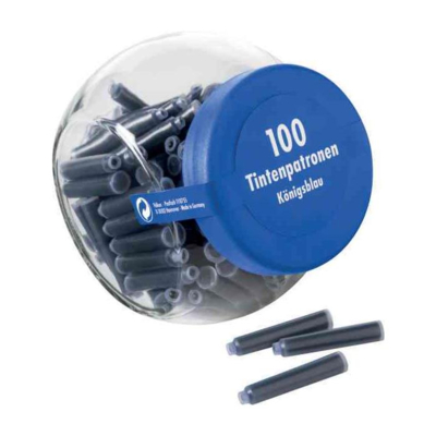 Cartouche d'encre, bonbonnière de 100, bleu roi
