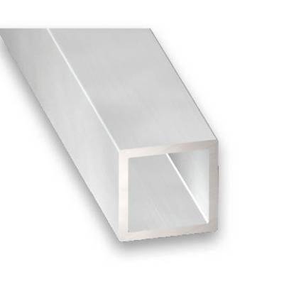 Tube carré en aluminium brut long.1m larg.10mm haut.10mm - Gedimat - CQFD