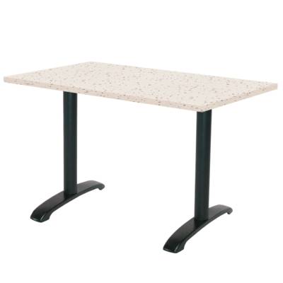 Table pied noir 120x70cm terrazzo cassata - intérieur - RestooTab