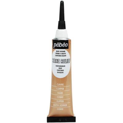 Tube CERNE RELIEF 20ml peinture base eau CUIVRE - PÉBÉO