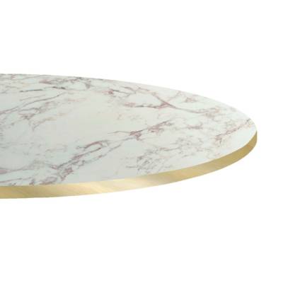 Plateau de table Ø80cm Marbre Olympo & laiton - RestooTab