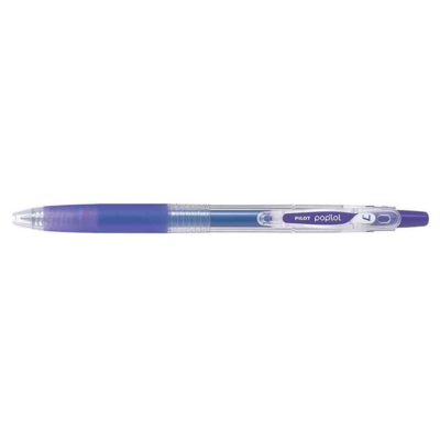 Roller Rétractable encre gel POP'LOL Pte 0,7 Trait 0,4 mm Violet