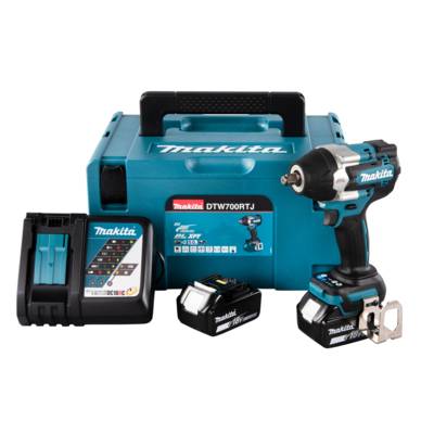 Boulonneuse à chocs 18 V LXT 700 Nm - MAKITA - avec 2 batteries 5.0Ah - chargeur - MAKPAC - DTW700RT