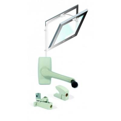 Kit ferme imposte manivelle Windy 605 noir SOUCHIER pour châssis abattant intérieur L.6.05m - 26811 - Maxoutil