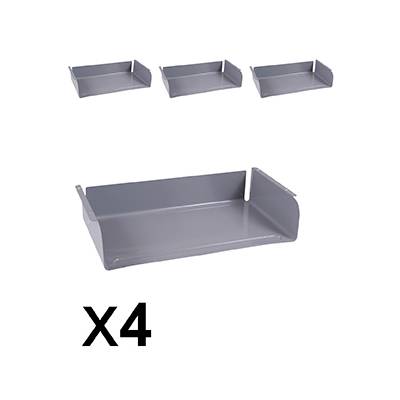 Lot 4 Casiers Époxy Gris RAL9006 – Mobidecor